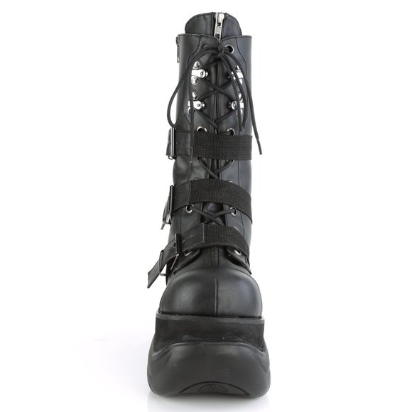 Platform Men's Gothic Lace Up Boots - Picture 2 of 5